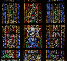 Fenster mit der Jungfrau und dem Kind mit Stiftern, ca. 1320, 14.-20. Jahrhundert
